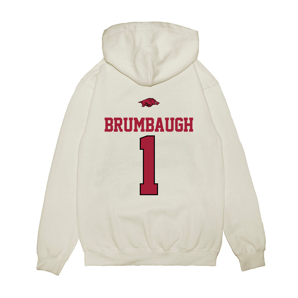 Arkansas - NCAA Baseball : Carson Brumbaugh - USA Premium Hooded Sweatshirt-1