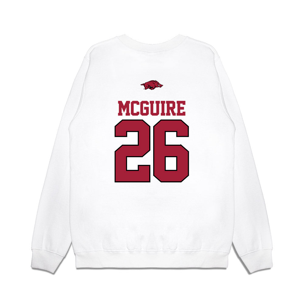 Arkansas - NCAA Baseball : Tate McGuire - USA Premium Crewneck Sweatshirt-1