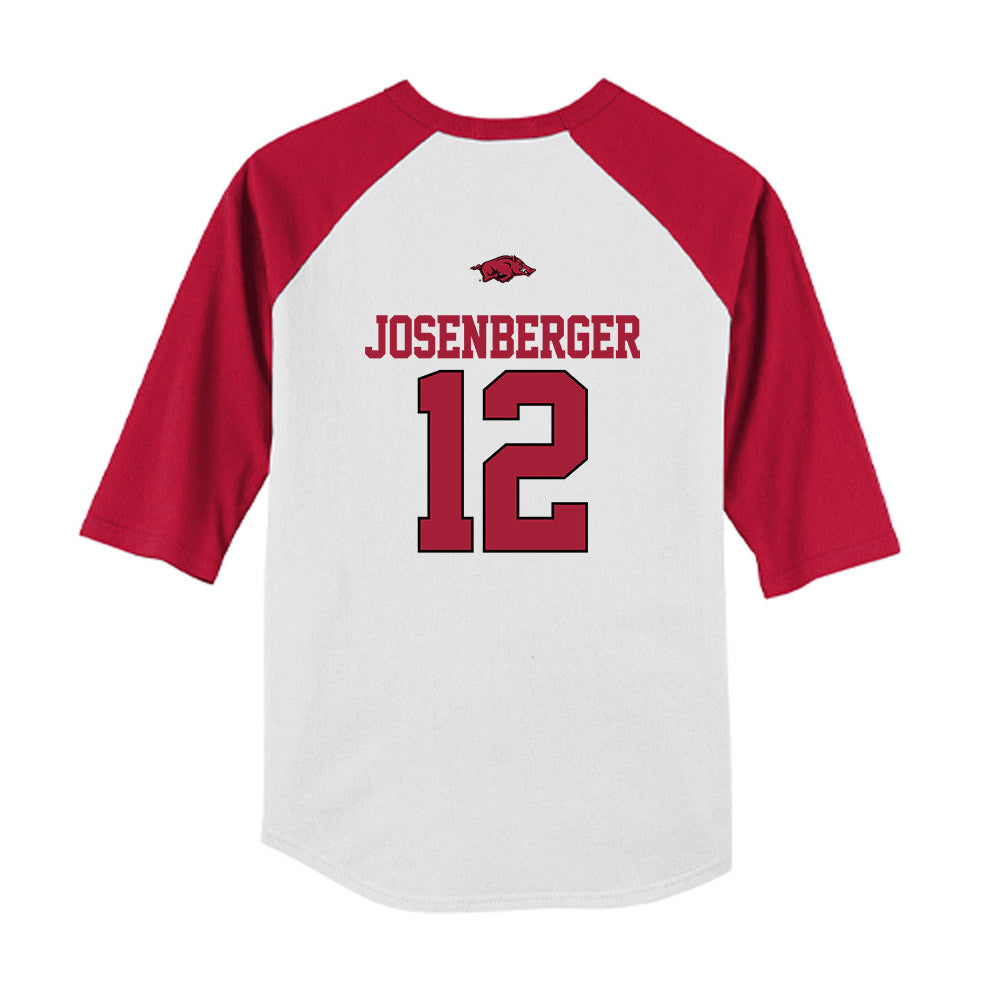 Arkansas - NCAA Baseball : Tavian Josenberger - USA Youth Raglan T-Shirt-1