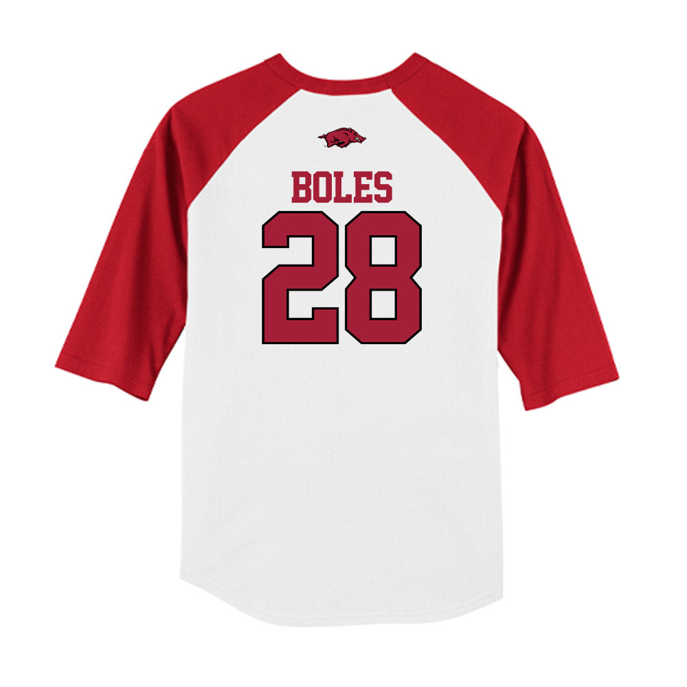 Arkansas - NCAA Baseball : Carson Boles - USA Raglan Shirt-1