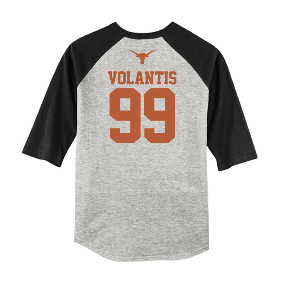 Texas - NCAA Baseball : Dylan Volantis - USA Raglan Raglan Shirt-1