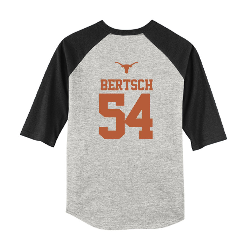 Texas - NCAA Baseball : Brandon Bertsch - USA Raglan Youth Raglan T-Shirt-1