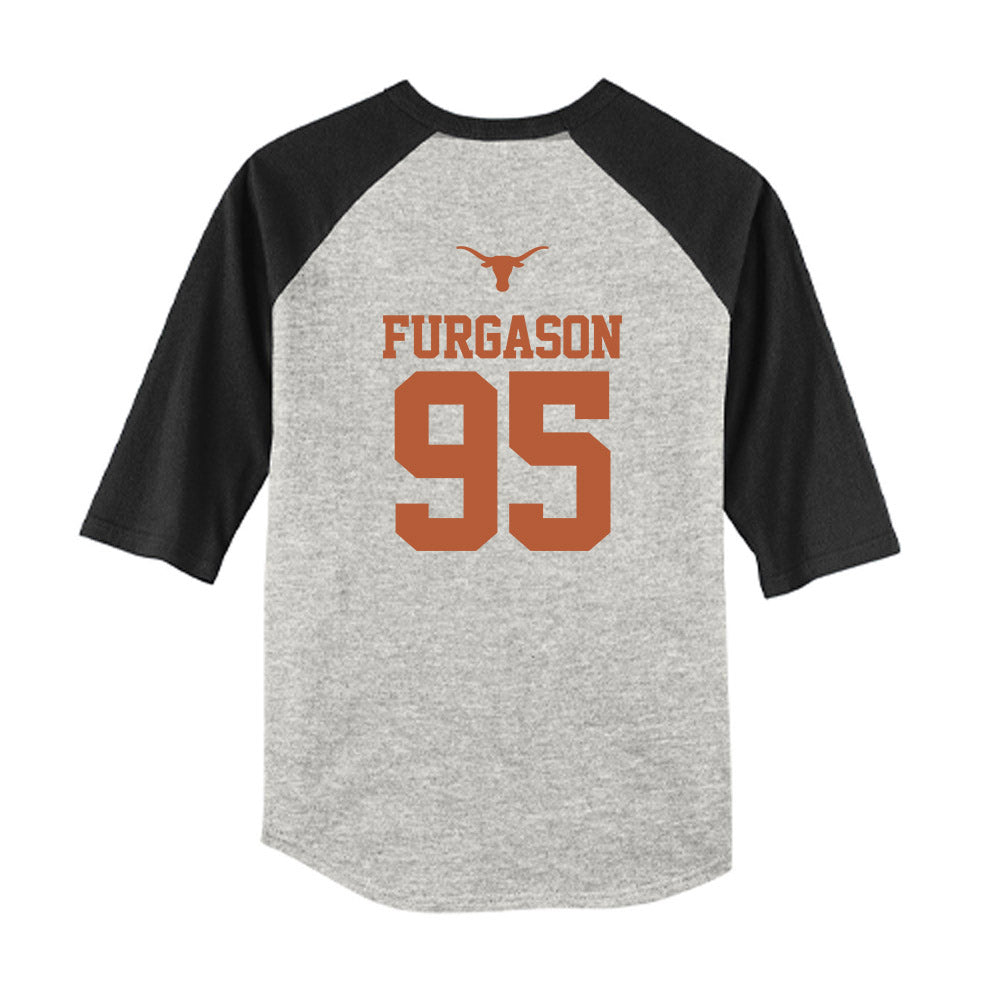Texas - NCAA Baseball : Jadyn Furgason - USA Raglan Youth Raglan T-Shirt-1