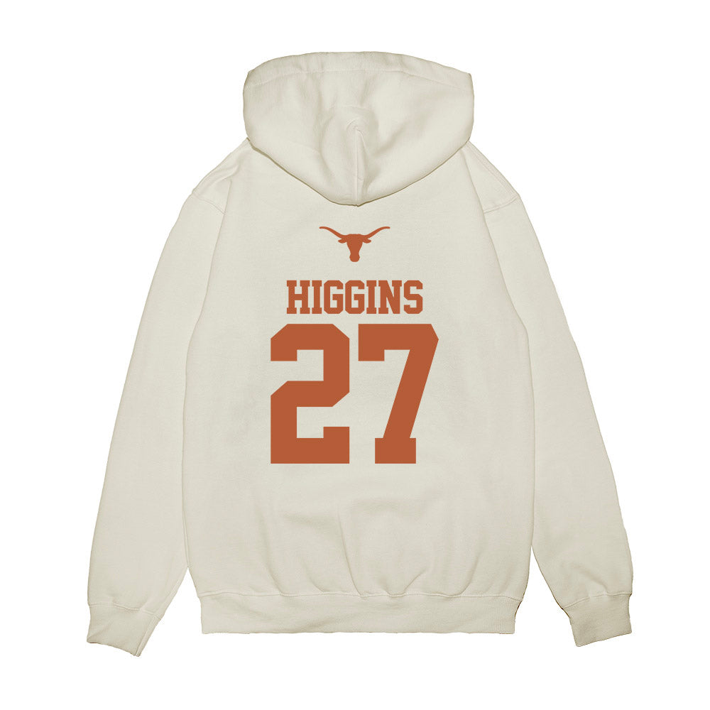 Texas - NCAA Baseball : Cal Higgins - USA Raglan Premium Hooded Sweatshirt-1