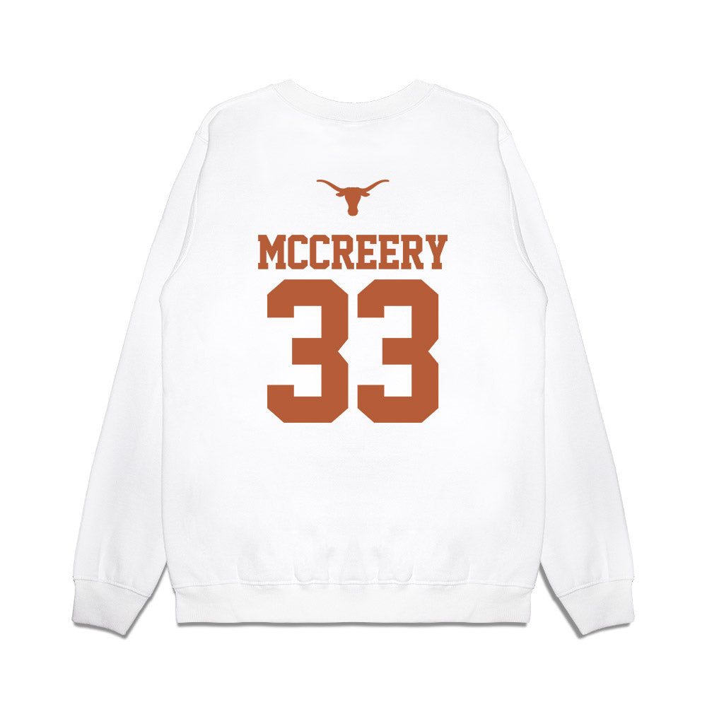 Texas - NCAA Baseball : Connor McCreery - USA Raglan Premium Crewneck Sweatshirt-1
