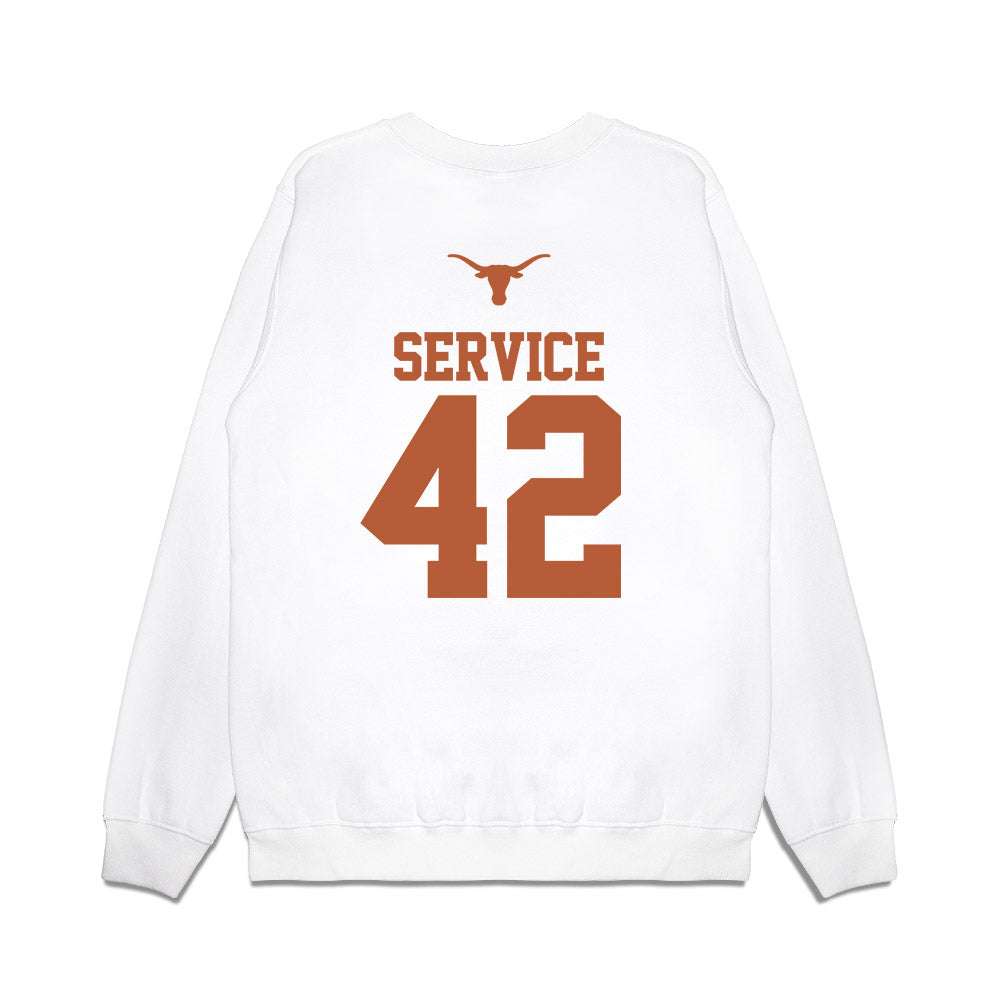 Texas - NCAA Baseball : Oliver Service - USA Raglan Premium Crewneck Sweatshirt-1