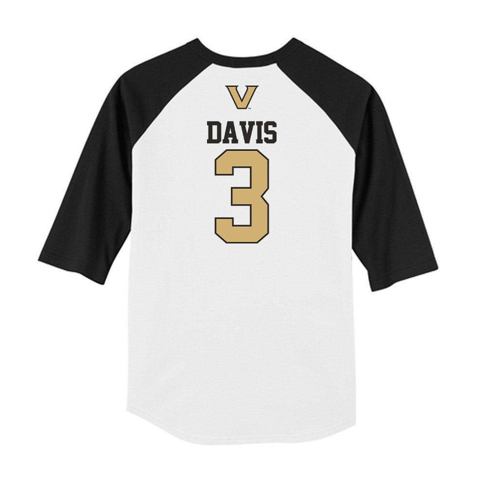 Vanderbilt - NCAA Baseball : Jayden Davis - USA Raglan Shirt-1