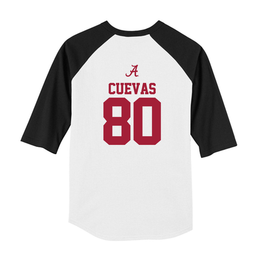 Alabama - NCAA Football : Josh Cuevas - USA Raglan Youth Raglan T-Shirt-1