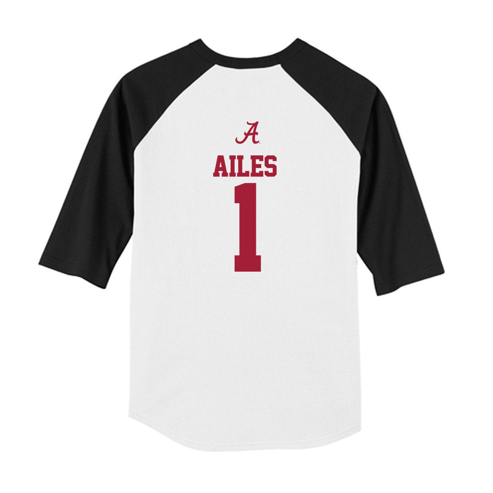 Alabama - NCAA Women's Track & Field : Miracle Ailes - USA Raglan Youth Raglan T-Shirt-1