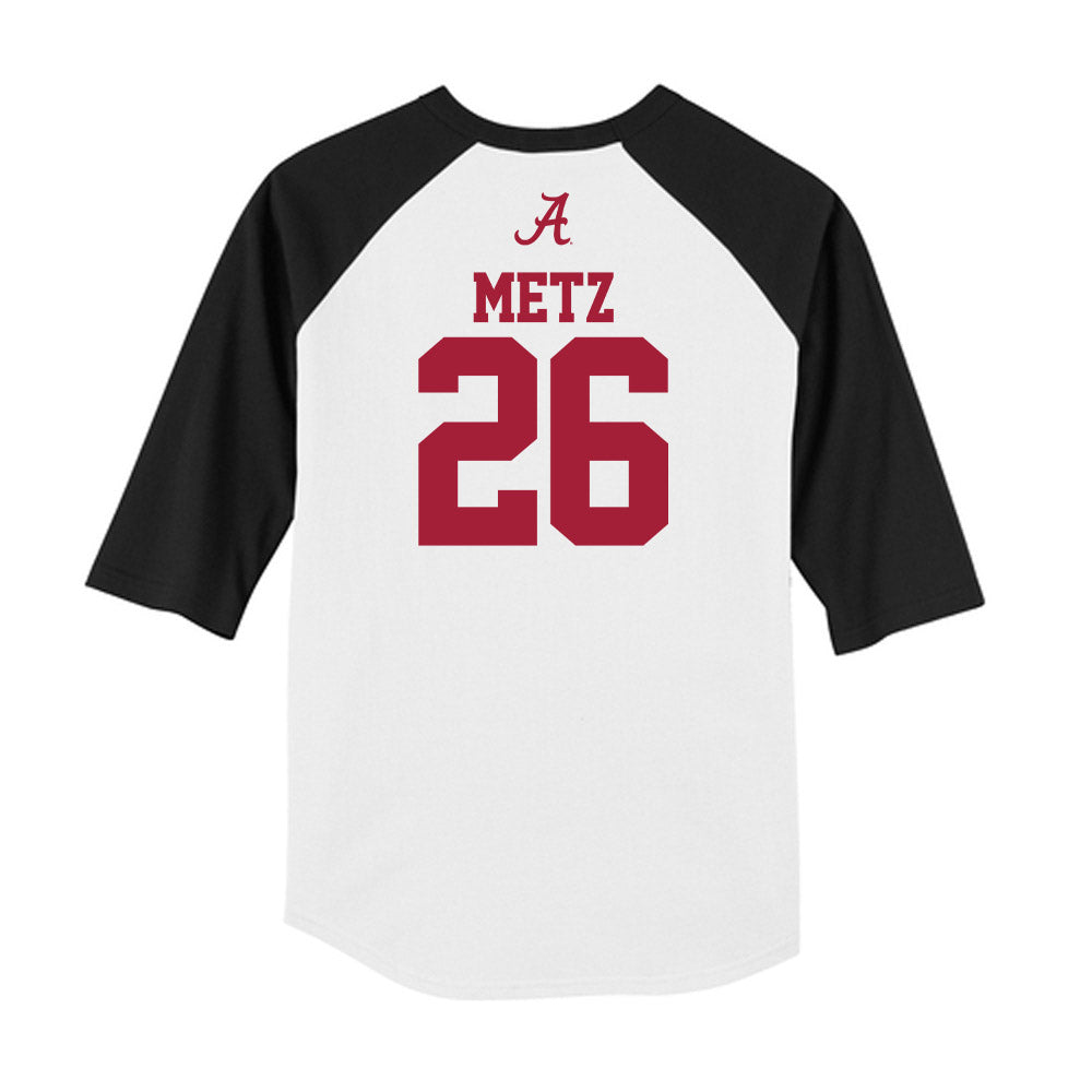 Alabama - NCAA Football : Luke Metz - USA Raglan Raglan Shirt-1