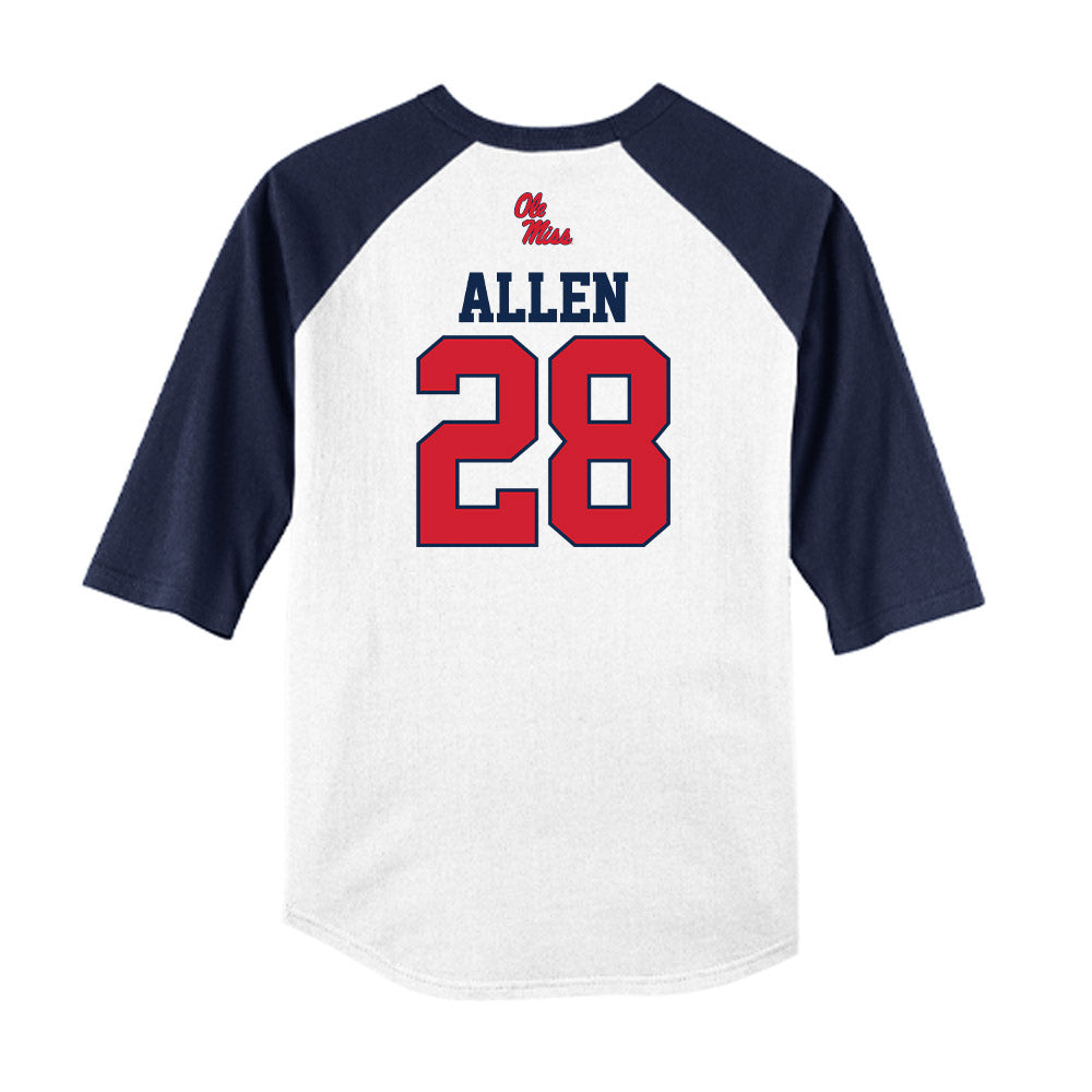 Ole Miss - NCAA Baseball : Noah Allen - USA Raglan Shirt-1