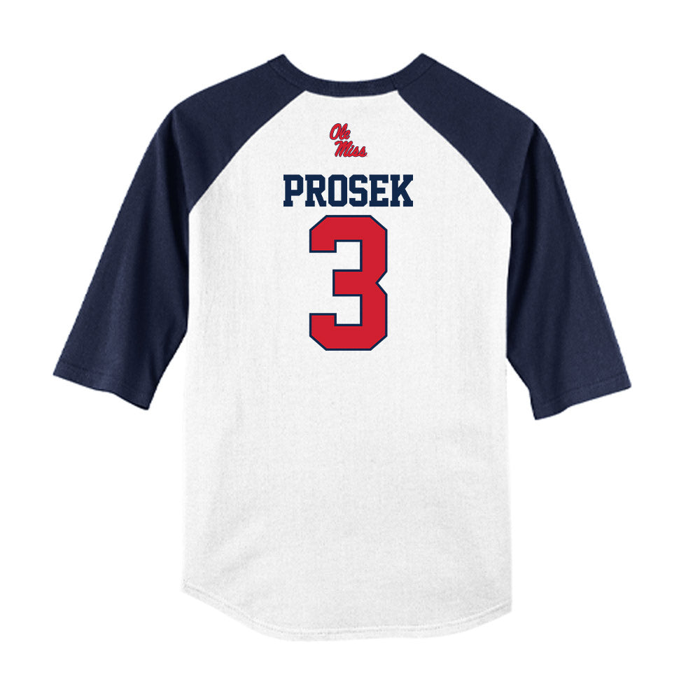 Ole Miss - NCAA Baseball : Cole Prosek - USA Raglan Shirt-1