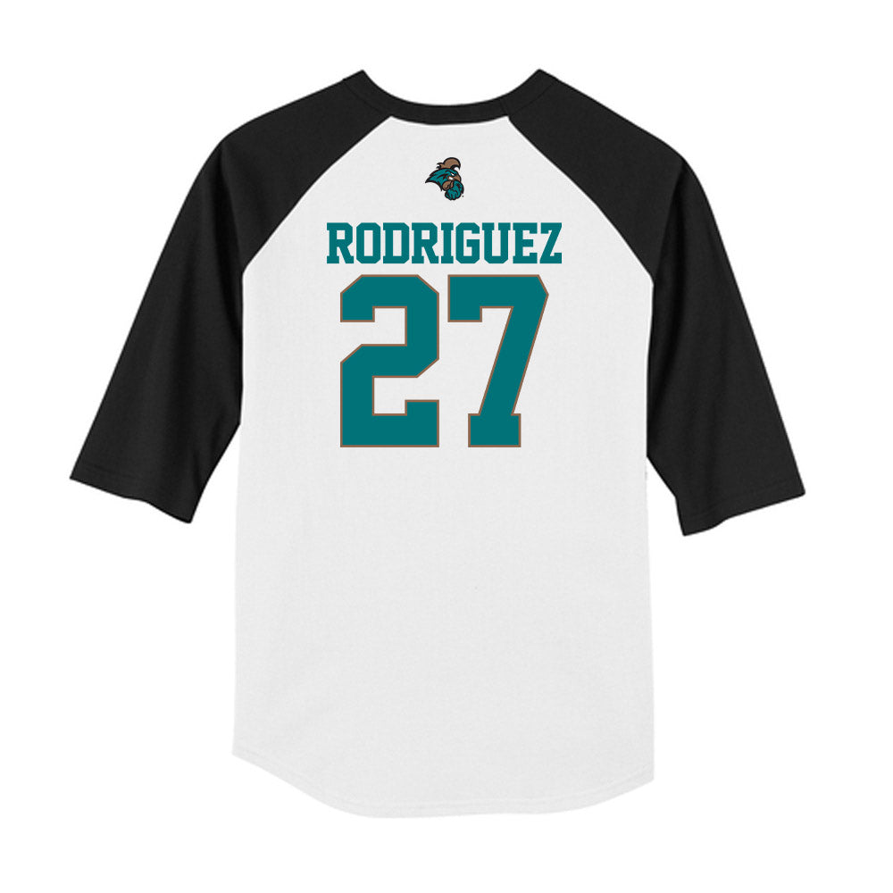 Coastal Carolina - NCAA Baseball : Freddy Rodriguez - USA Raglan Shirt-1