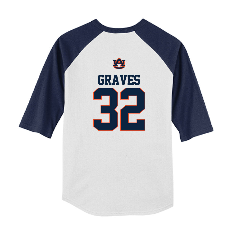 Auburn - NCAA Baseball : Griffin Graves - USA Raglan Youth Raglan T-Shirt-1