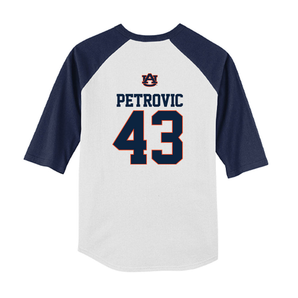 Auburn - NCAA Baseball : Alex Petrovic - USA Raglan Youth Raglan T-Shirt-1
