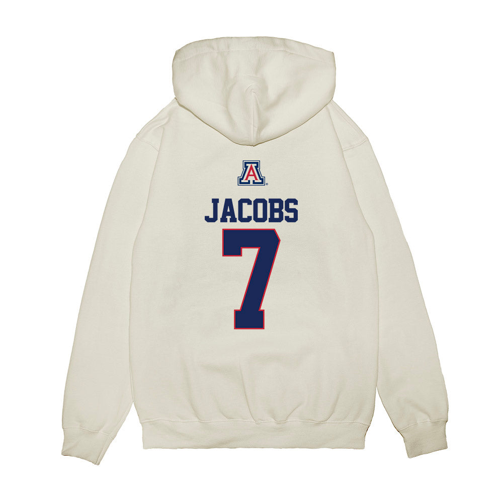 Arizona - NCAA Baseball : Andrew Jacobs - USA Raglan Premium Hooded Sweatshirt-1