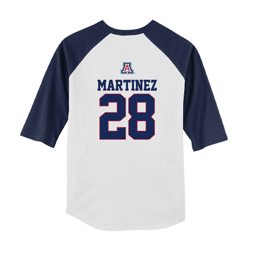 Arizona - NCAA Baseball : Matthew Martinez - USA Raglan Youth Raglan T-Shirt-1