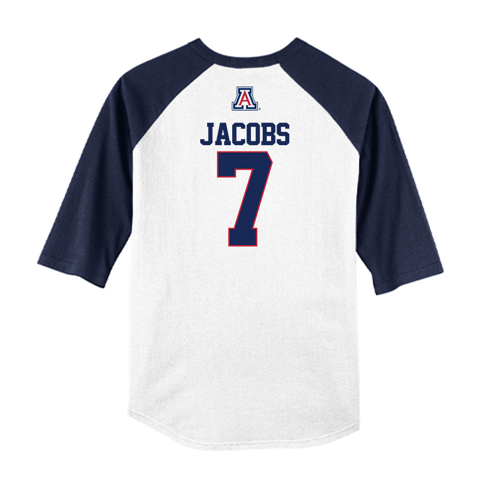 Arizona - NCAA Baseball : Andrew Jacobs - USA Raglan Raglan Shirt-1