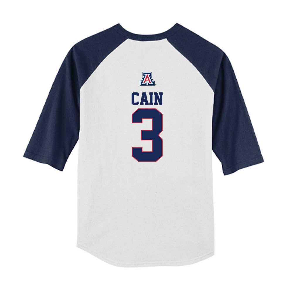 Arizona - NCAA Baseball : Andrew Cain - USA Raglan Youth Raglan T-Shirt-1