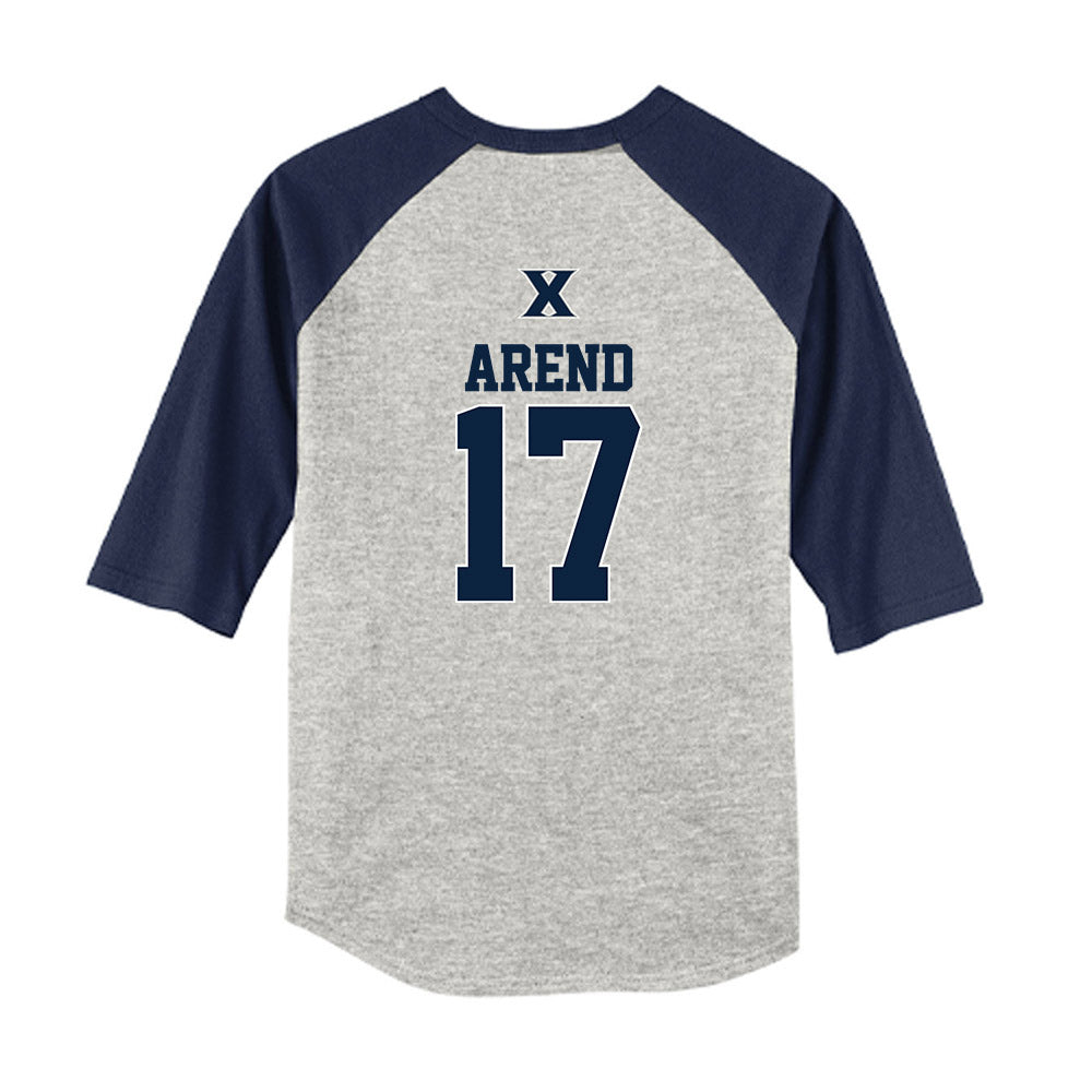 Xavier - NCAA Baseball : Joey Arend - USA Youth Raglan T-Shirt-1