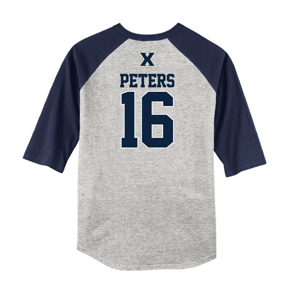 Xavier - NCAA Baseball : Eddie Peters - USA Raglan Shirt-1