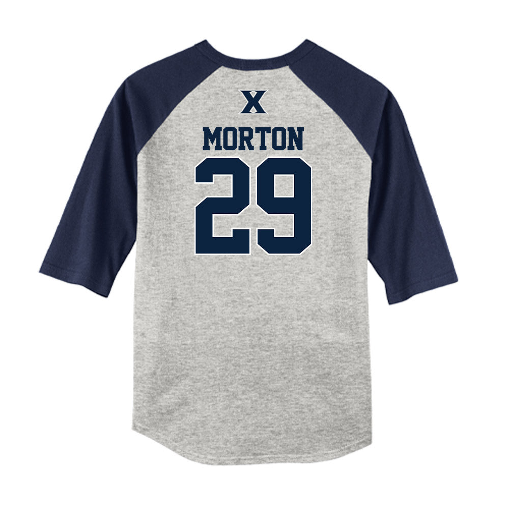 Xavier - NCAA Baseball : Mitchell Morton - USA Raglan Shirt-1