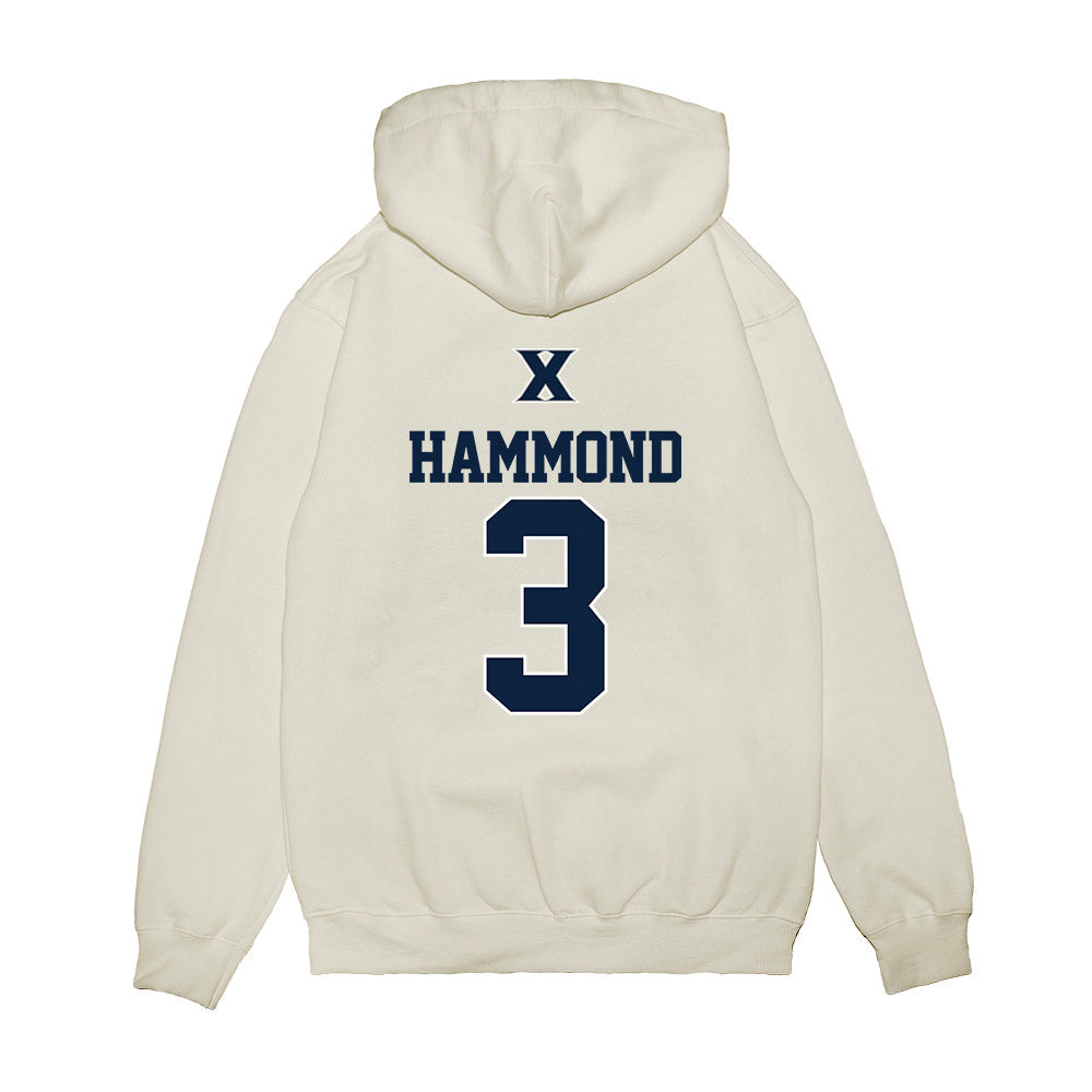 Xavier - NCAA Baseball : Luke Hammond - USA Premium Hooded Sweatshirt-1