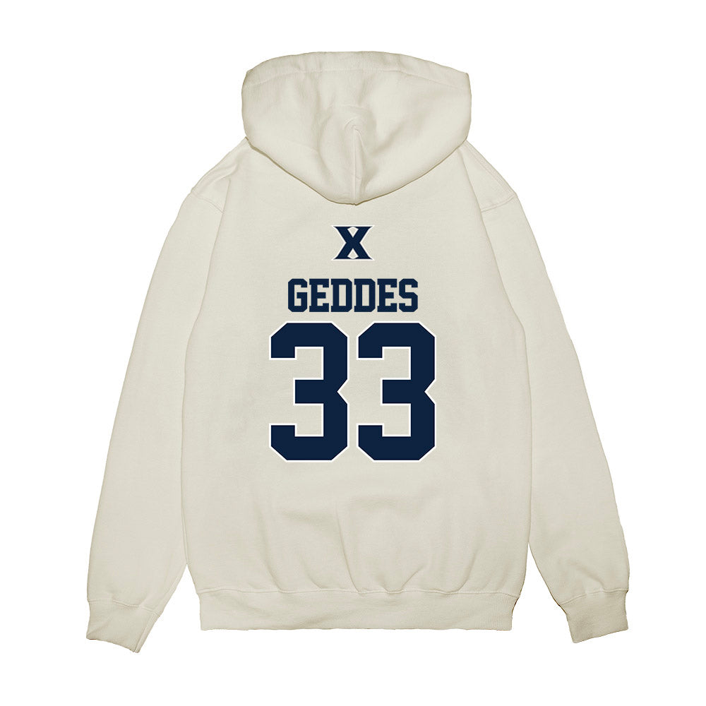 Xavier - NCAA Baseball : Trevor Geddes - USA Premium Hooded Sweatshirt-1