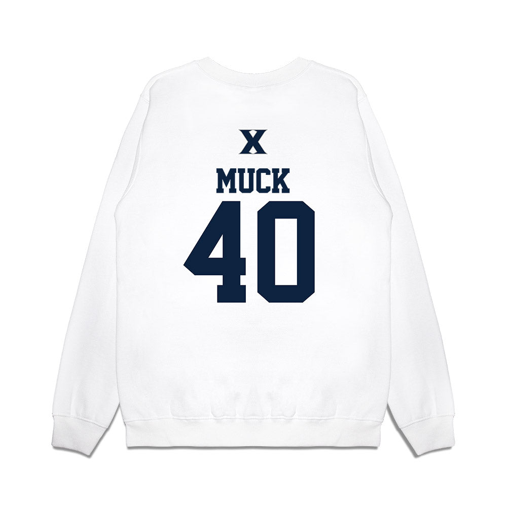 Xavier - NCAA Baseball : Karter Muck - USA Premium Crewneck Sweatshirt-1