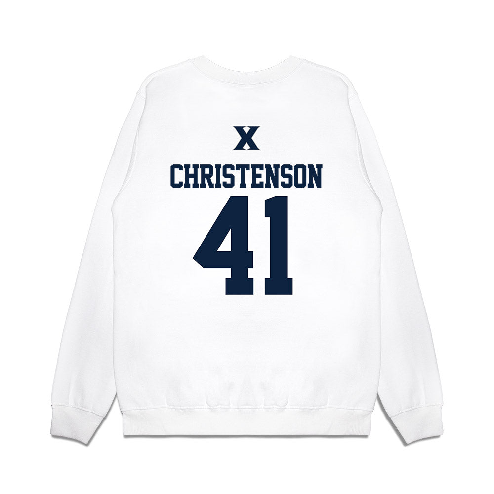 Xavier - NCAA Baseball : Carter Christenson - USA Premium Crewneck Sweatshirt-1