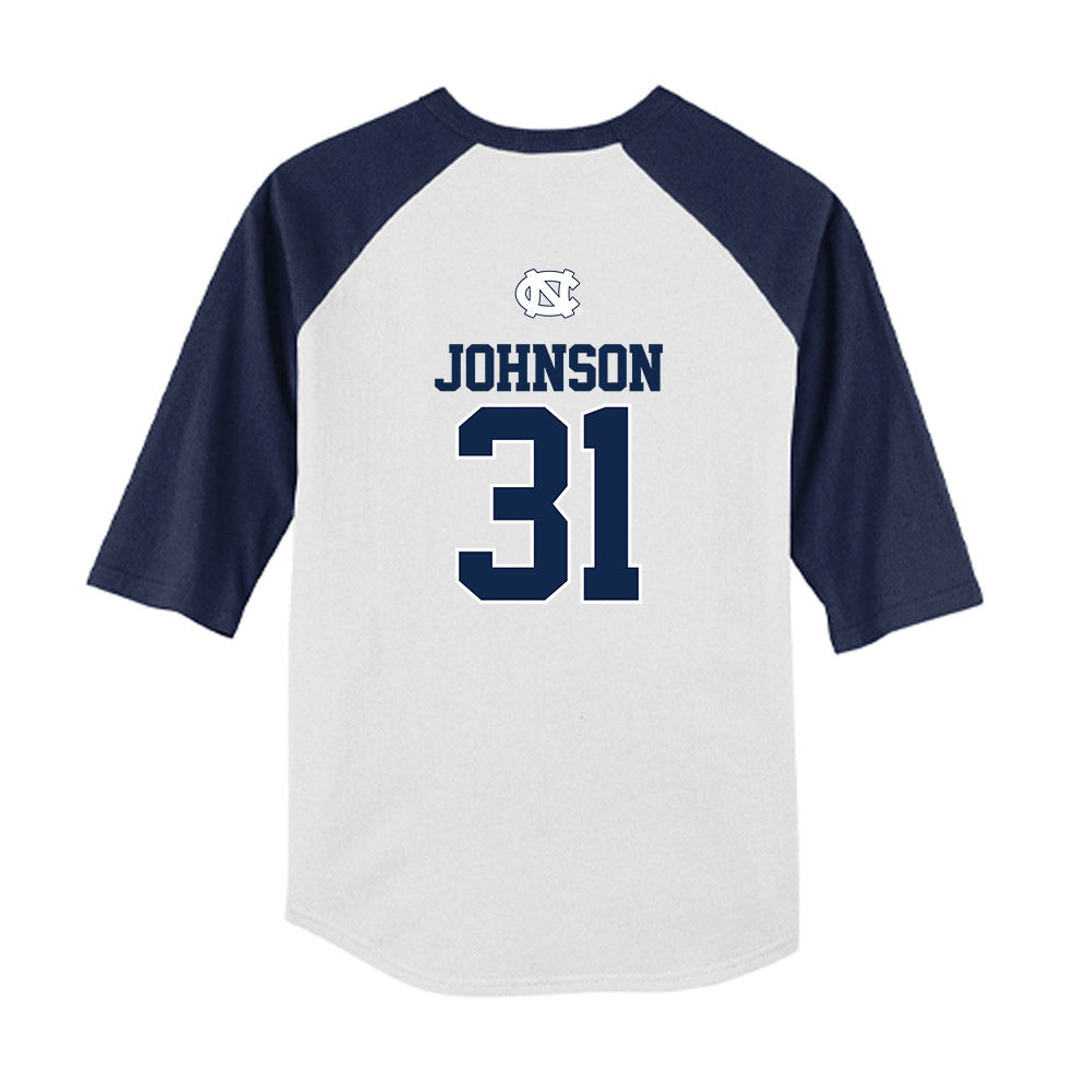UNC - NCAA Baseball : Olin Johnson - USA Youth Raglan T-Shirt-1