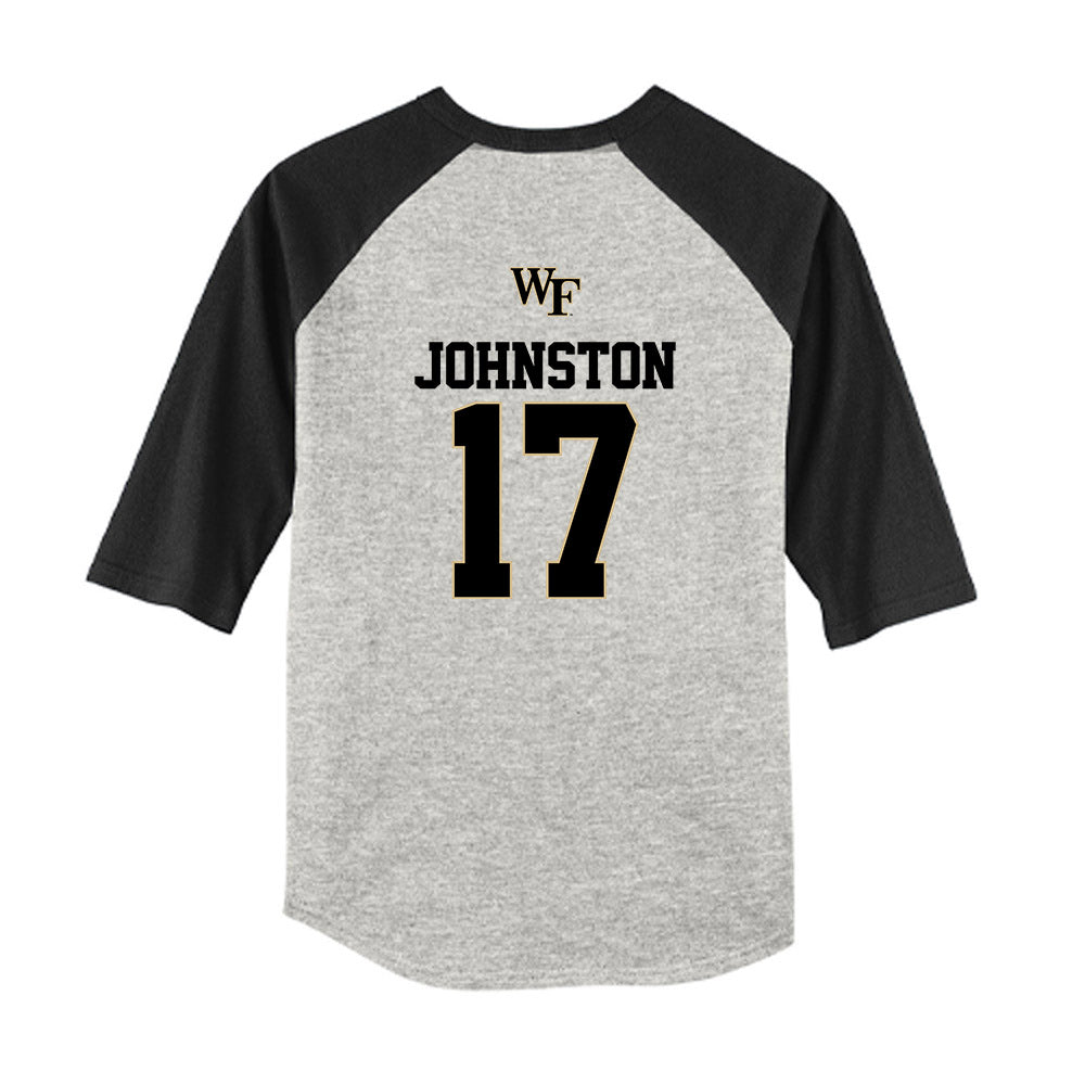 Wake Forest - NCAA Baseball : Zach Johnston - USA Youth Raglan T-Shirt-1
