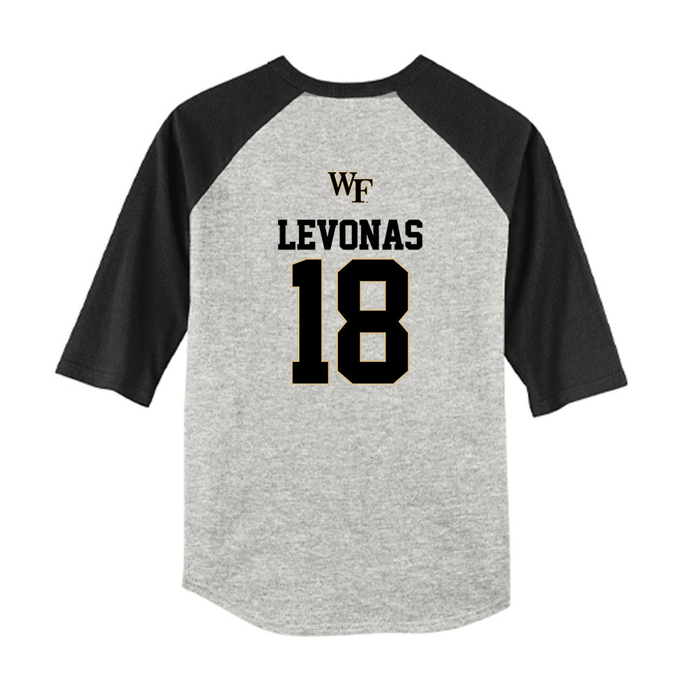 Wake Forest - NCAA Baseball : Christopher Levonas - USA Youth Raglan T-Shirt-1