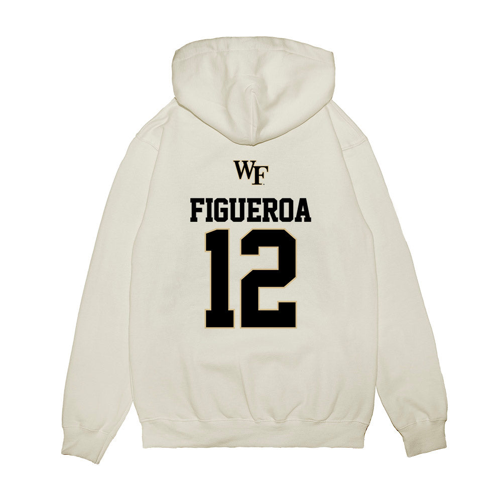 Wake Forest - NCAA Baseball : Tyler Figueroa - USA Premium Hooded Sweatshirt-1