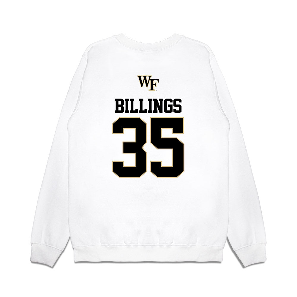 Wake Forest - NCAA Baseball : Luke Billings - USA Premium Crewneck Sweatshirt-1