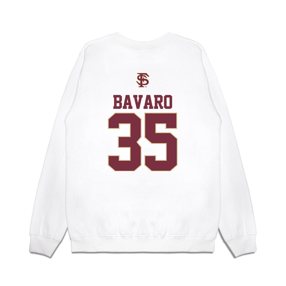 FSU - NCAA Baseball : Will Bavaro - USA Premium Crewneck Sweatshirt-1