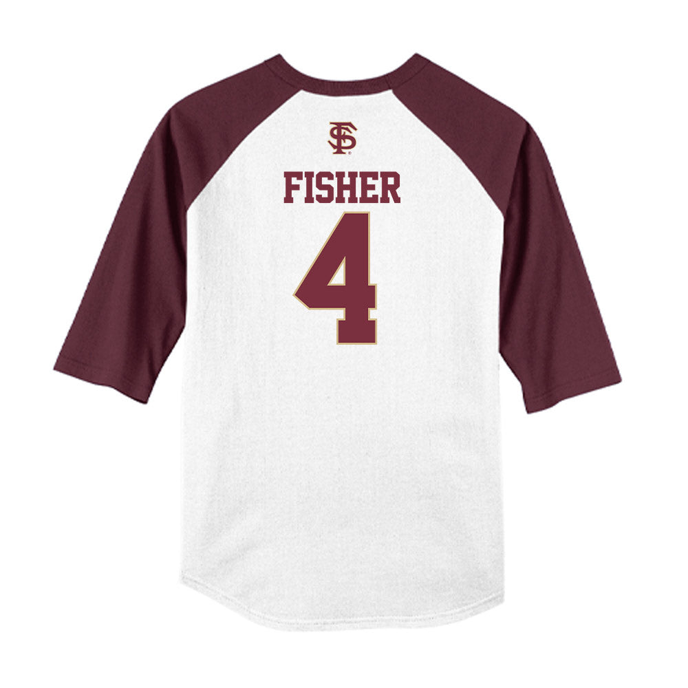 FSU - NCAA Baseball : Cal Fisher - USA Raglan Shirt-1