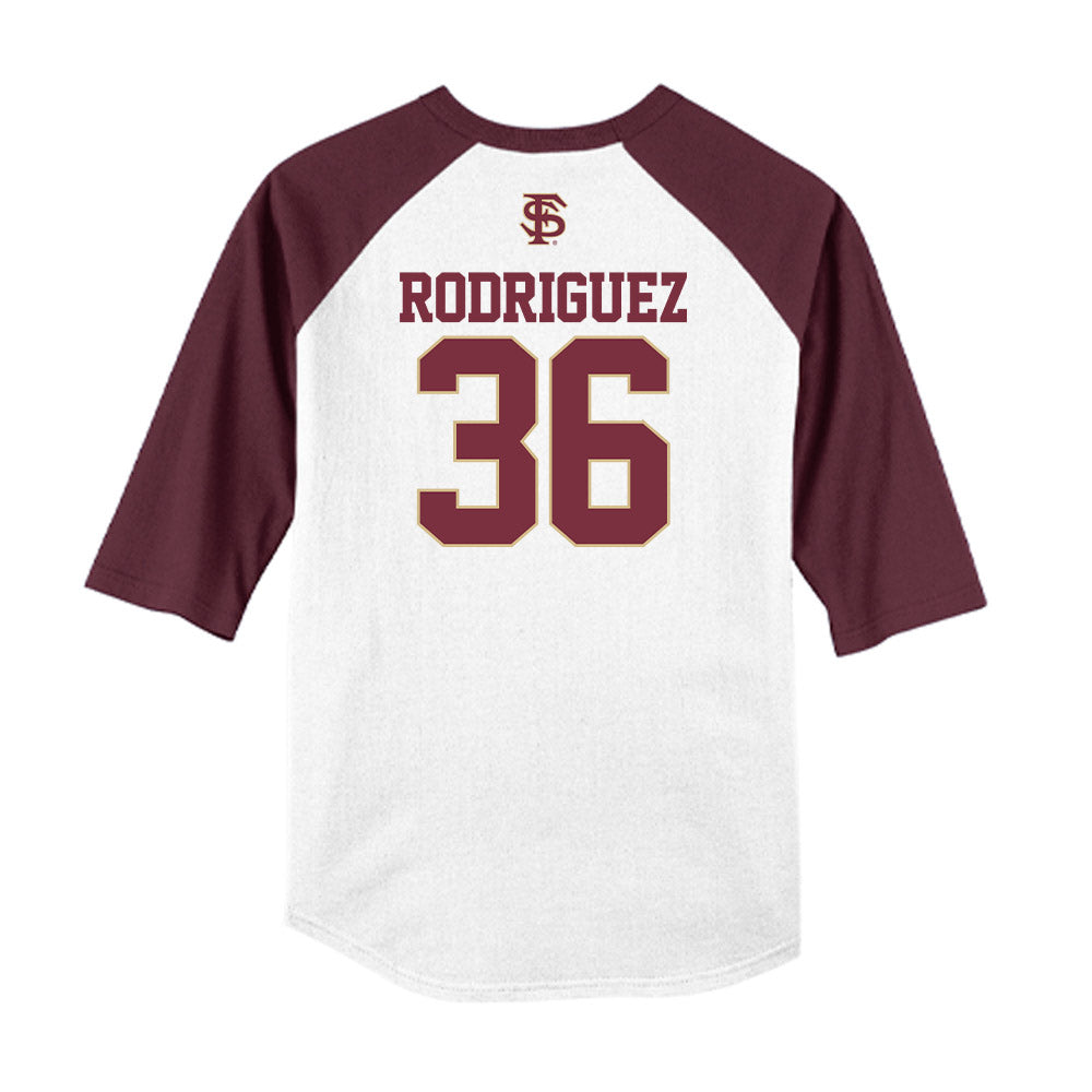 FSU - NCAA Baseball : Mookie Rodriguez - USA Raglan Shirt-1