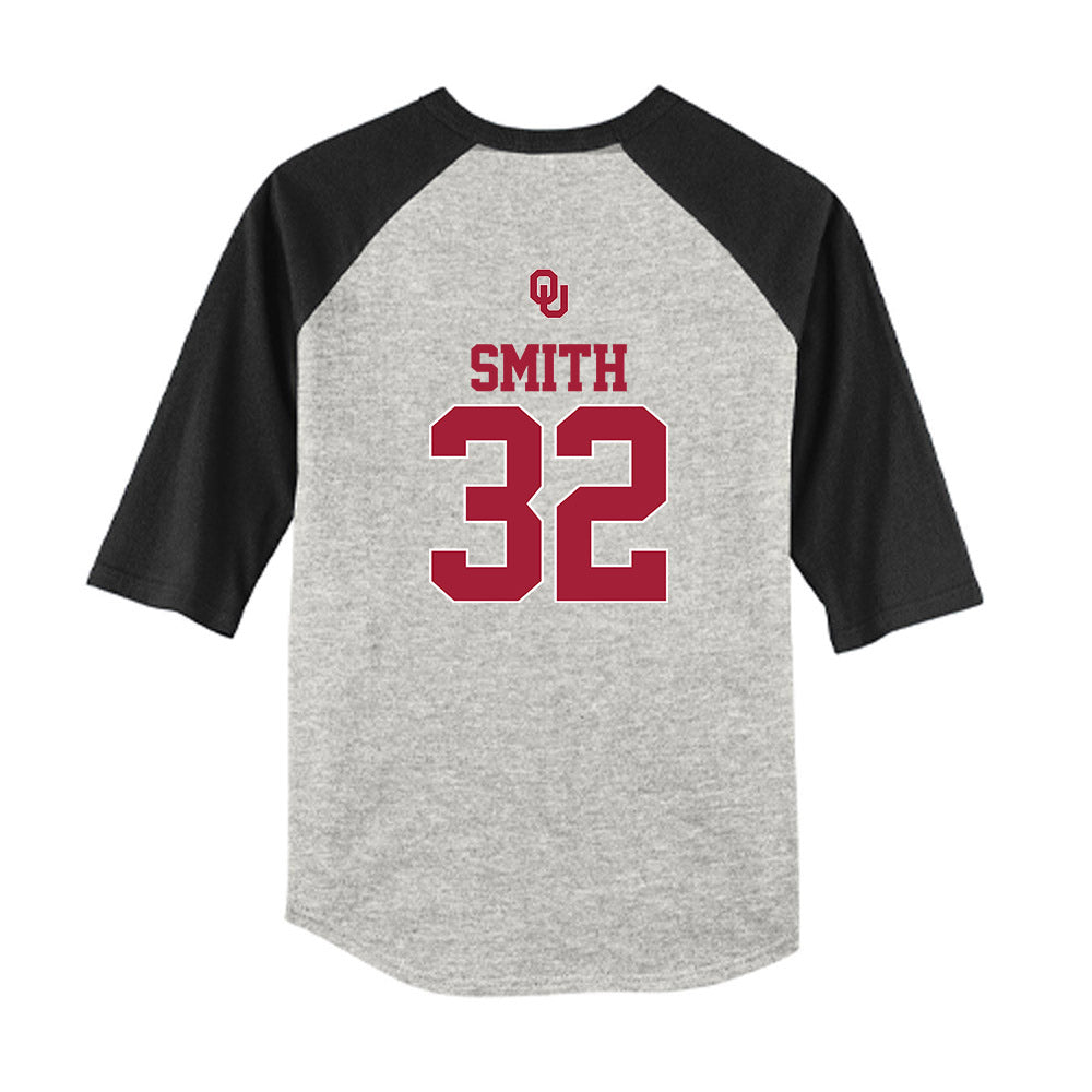 Oklahoma - NCAA Baseball : Brisco Smith - USA Youth Raglan T-Shirt-1