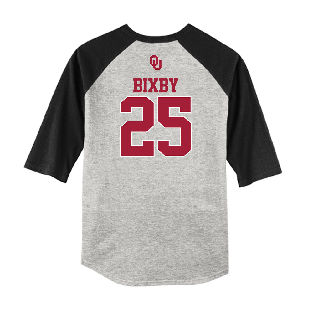 Oklahoma - NCAA Baseball : Mason Bixby - USA Raglan Shirt-1