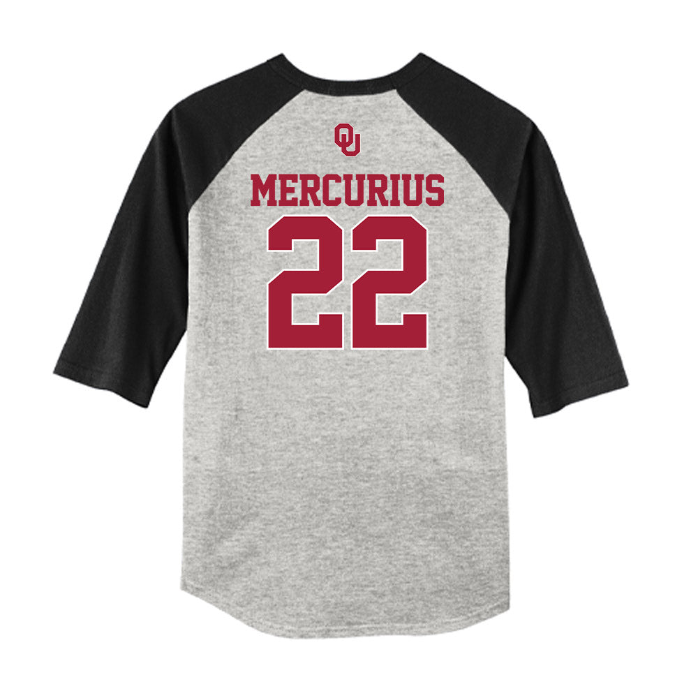 Oklahoma - NCAA Baseball : LJ Mercurius - USA Raglan Shirt-1