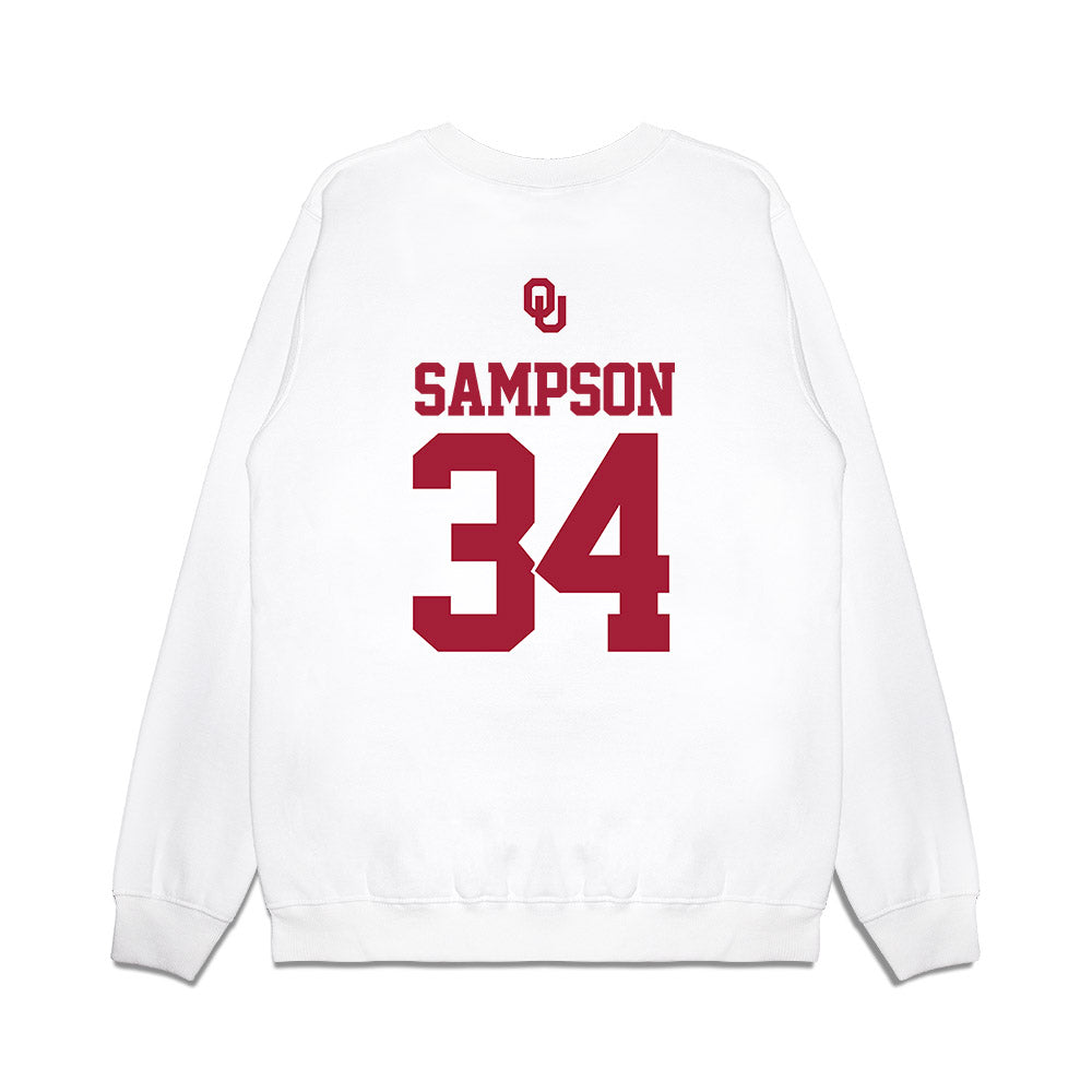 Oklahoma - NCAA Baseball : Beau Sampson - USA Premium Crewneck Sweatshirt-1
