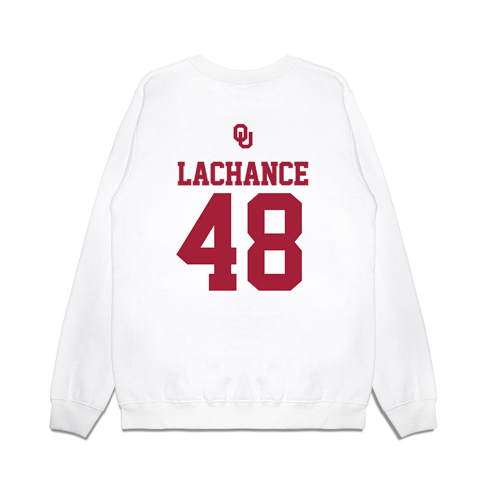 Oklahoma - NCAA Baseball : Deiten Lachance - USA Premium Crewneck Sweatshirt-1