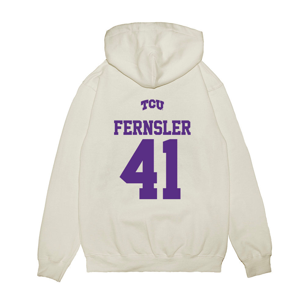 TCU - NCAA Baseball : Uli Fernsler - USA Raglan Premium Hooded Sweatshirt-1