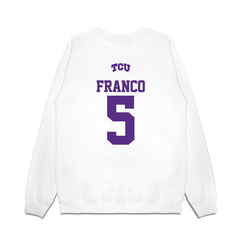 TCU - NCAA Baseball : Lucas Franco - USA Raglan Premium Crewneck Sweatshirt-1