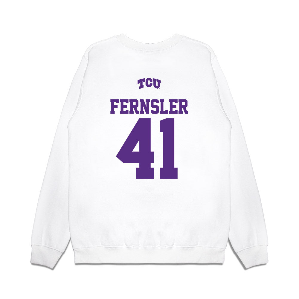 TCU - NCAA Baseball : Uli Fernsler - USA Raglan Premium Crewneck Sweatshirt-1
