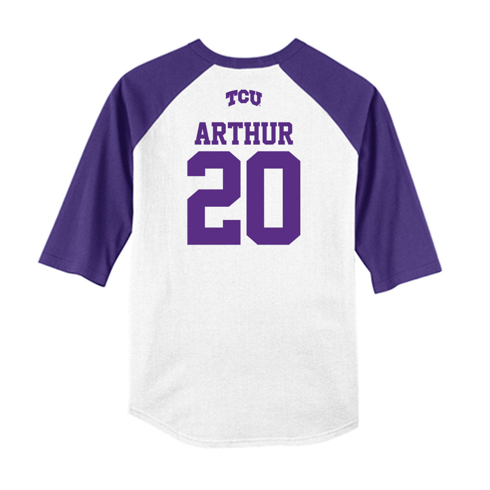 TCU - NCAA Baseball : Jack Arthur - USA Raglan Raglan Shirt-1