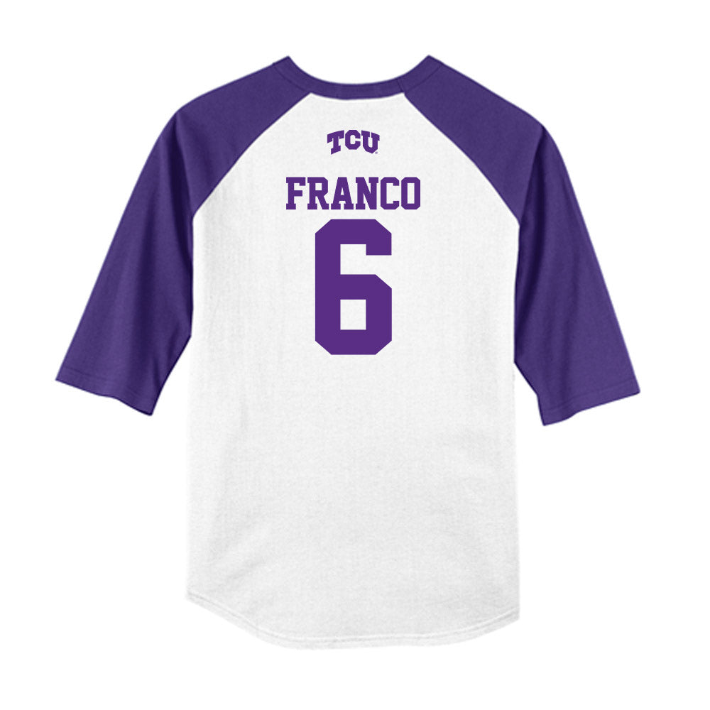 TCU - NCAA Baseball : Noah Franco - USA Raglan Raglan Shirt-1