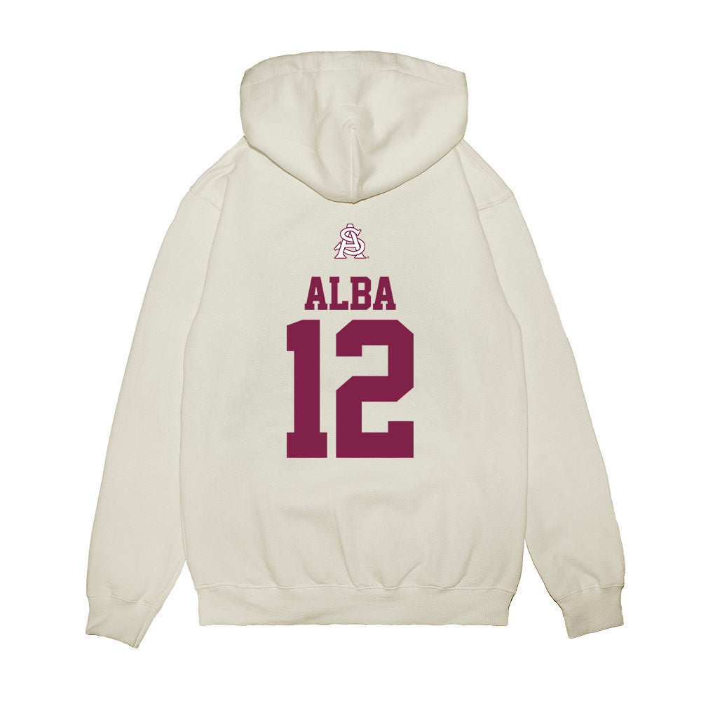 Arizona State - NCAA Baseball : Jaden Alba - USA Raglan Premium Hooded Sweatshirt-1