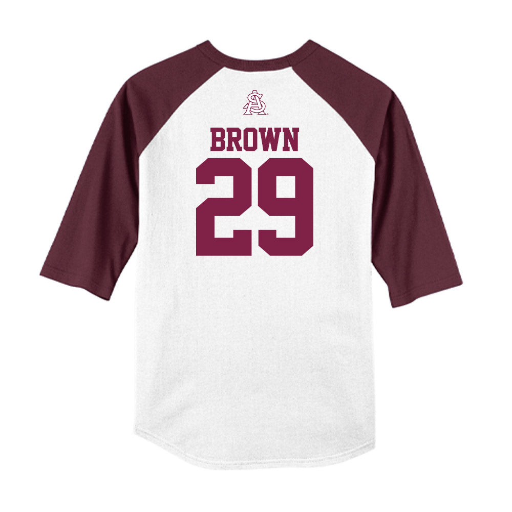 Arizona State - NCAA Baseball : Tommy Brown - USA Raglan Raglan Shirt-1